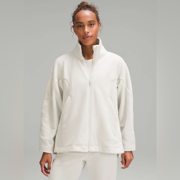 lululemon athletica Jackets & Blazers - Lululemon Looped Terry Fleece Full Zip | Bone